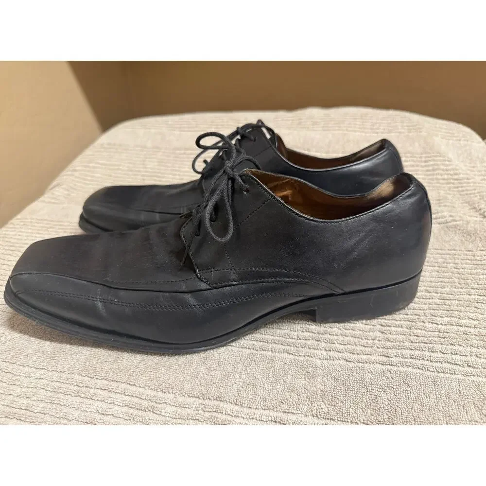 Johnston & Murphy Shoes Mens Size 14 M Black Leather Derby Dress Oxfords